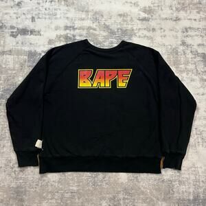 Authentic Bape 2005 Kiss Logo Reversible Crewneck Sweatshirt L